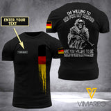 Customized German Soldier 3D Printed Shirt ZA054