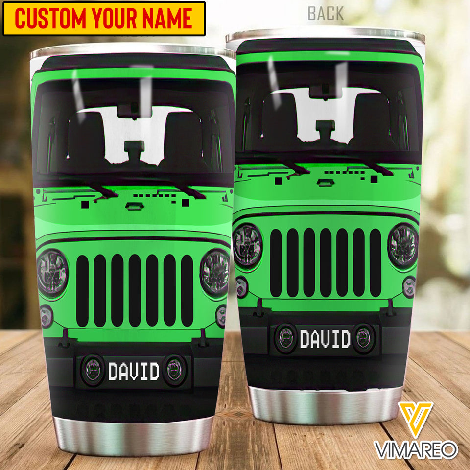 PERSONALIZED JEEP TUMBLER 4 COLORS NEY24SEA