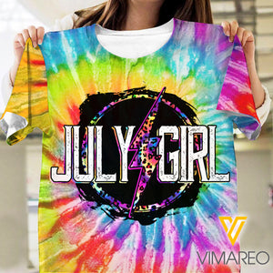 July Girl Tie Dye Tshirt Printed JUE-MA18