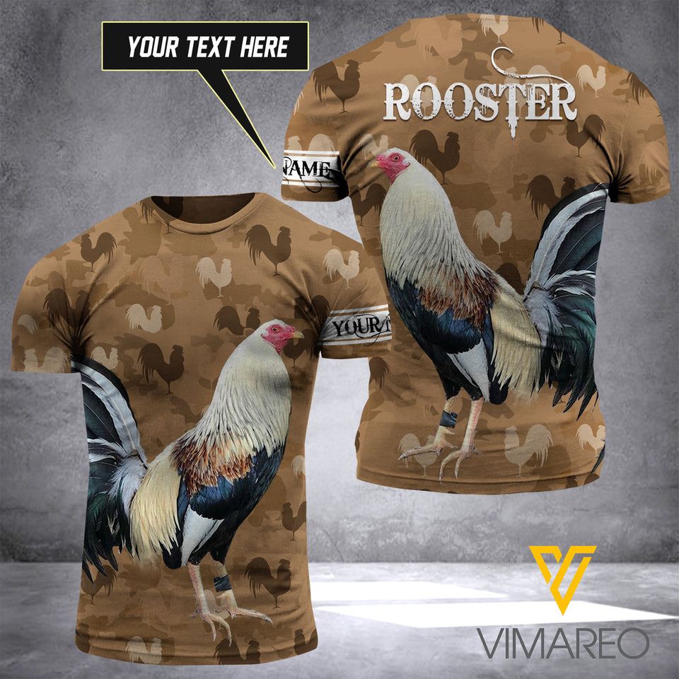 PERSONALIZED ROOSTER T-SHIRT 3D PRINTED
