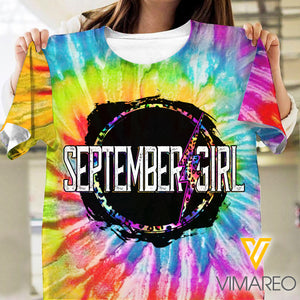 September Girl Tie Dye Tshirt Printed JUE-MA18