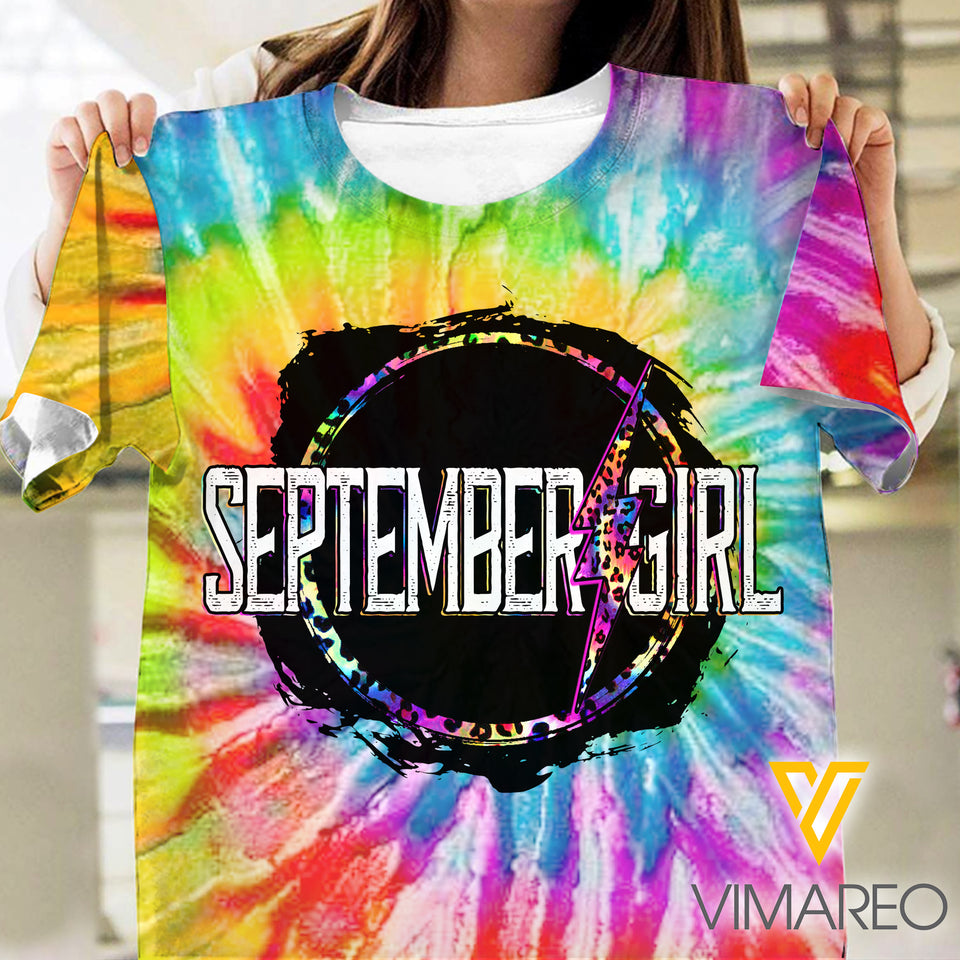 September Girl Tie Dye Tshirt Printed JUE-MA18