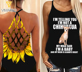 Baby Chihuahua Criss-Cross Open Back Camisole Tank Top