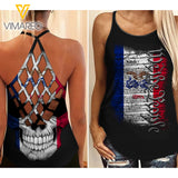 IOWA-WE THE PEOPLE CRISS-CROSS OPEN BACK CAMISOLE TANK TOP