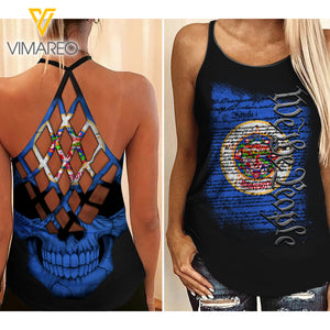 MINNESOTA-WE THE PEOPLE CRISS-CROSS OPEN BACK CAMISOLE TANK TOP