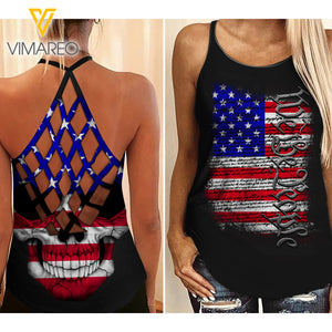 WE THE PEOPLE CRISS-CROSS OPEN BACK CAMISOLE TANK TOP