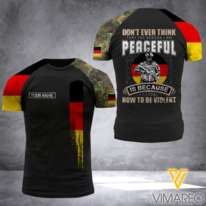 Customized German Soldier 3D Printed Shirt EZD2304