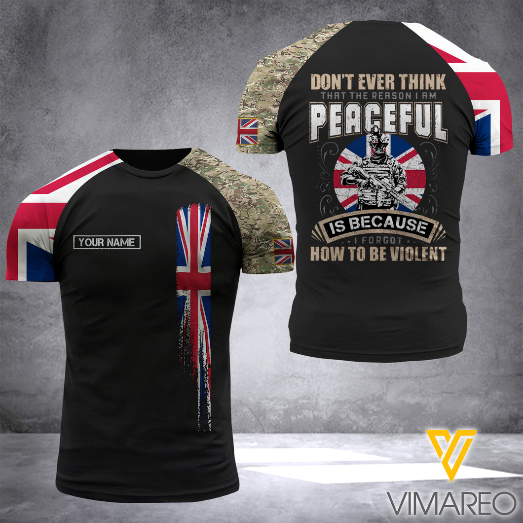 Customized British Soldier 3D Printed Shirt EZD2304