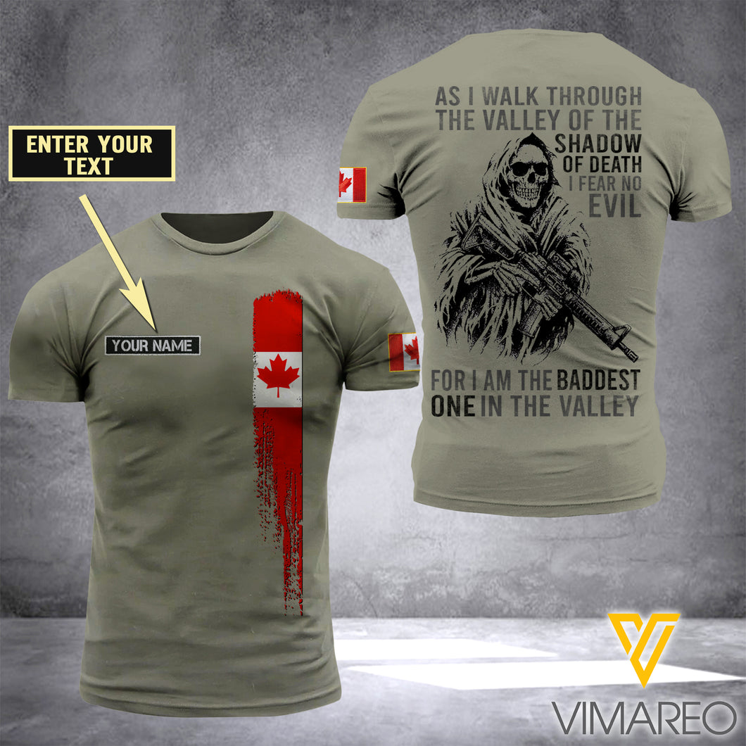 Customized Canada Soldier 3D Printed Shirt ZD050421