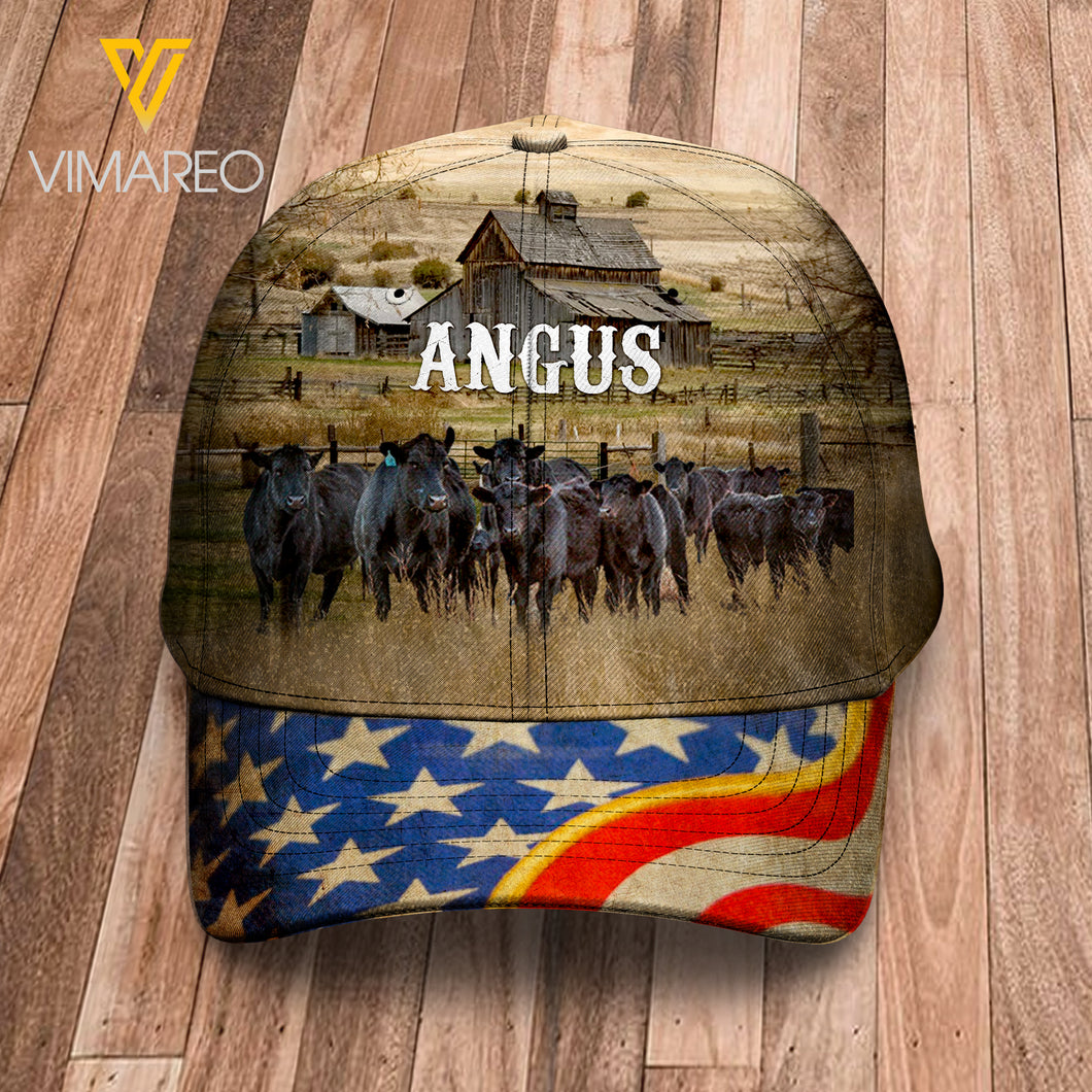 Angus cattle 3D printed Peaked cap MTX