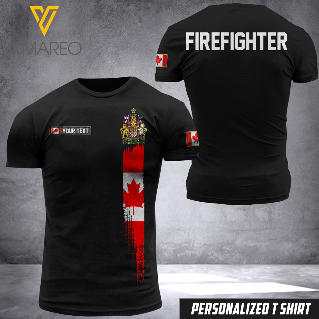 Personalized Canadian Firefighter Tshirt XVCE