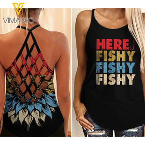 Fishy Criss-Cross Open Back Camisole Tank Top FNBLS