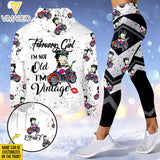 PERSONALIZED FEBRUARY GIRL I'M NOT OLD I'M VINTAGE MOTORCYCLE COMBO HOODIE + LEGGING PRINTED 22FEB-HQ07